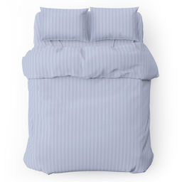 Пододеяльник 2-х спальный "Серый" 175х215см, бязь "Страйп" 121г/м2, хлопок 100%, упаковка "классическая" ПВХ 28х41см, "Домашняя мода" (Россия)