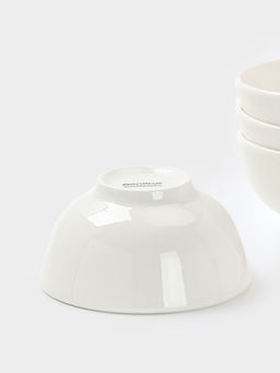 Салатники Доляна White Label, набор 4 шт., 400 мл, фарфор, белые