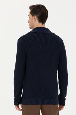 Мужской темно-синий трикотажный кардиган - U.s. polo assn фото 19