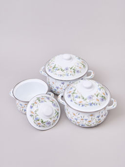 НАБОР КАСТРЮЛЬ AGNESS ЭМАЛИРОВАННЫХ СЕРИЯ SENTIMENT, 6ПР. 1,5/2,8/3,6Л, 16Х10/20Х12/22Х13СМ  фото 4