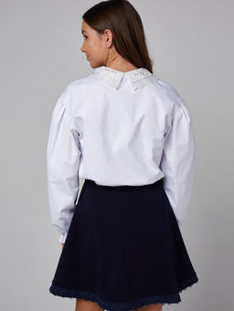 Блузка текстильная молочный 232232112 - Nota bene фото 3