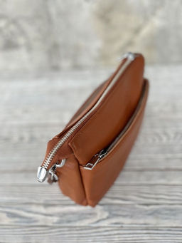 Женская кожаная сумка через плечо 3011 Кэмл - Sergio valentini фото 3