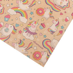 Цена за 10 шт. Бумага упаковочная крафтовая «Исполнения желаний», 70 х 100 см