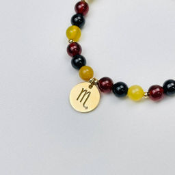 Браслет для "Скорпиона" из Граната, Опала и Турмалина 17 см