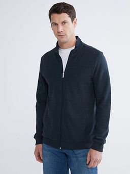 Dik Yaka Erkek Fermuarl? Sweatshirt