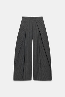 ZW COLLECTION PINSTRIPE DARTED TROUSERS - Zara фото 6