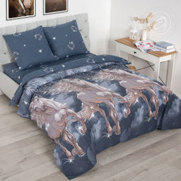 Постельное бельё Пегас (бязь премиум) Евро/Пододеяльник: 1 шт. - 215*200; Простыня: 1 шт. - 220*240; Наволочка: 2 шт. - 70*70; Премиум