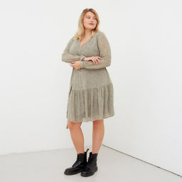 Платье женское короткое MIST plus-size, зелёное, размер 52