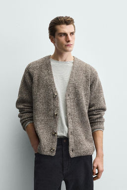 RIBBED TEXTURED CARDIGAN - Zara фото 2