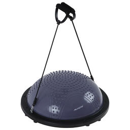 Полусфера BOSU гимнастическая ONLYTOP, массажная, с насосом, 58×25 см, серая