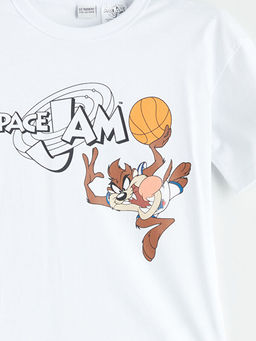 Bisiklet Yaka Tazmanya Canavar? Bask?l? Erkek ?ocuk Ti??rt