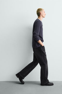 RIPPED FLARE FIT JEANS - Zara фото 6