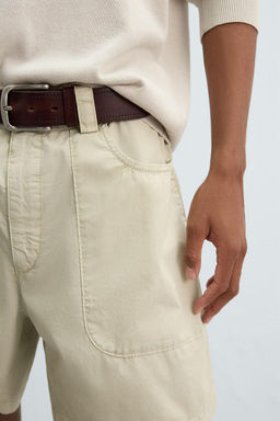 WASHED COTTON BERMUDA SHORTS - Zara фото 36