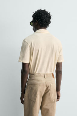 POLO REGULAR FIT ALGOD?N - LINO / Crudo - Zara фото 3