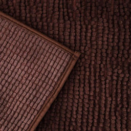 Штора для ванной с ковриком «Комфорт», штора 180×180 см, ковёр 40×60 см, коричневые