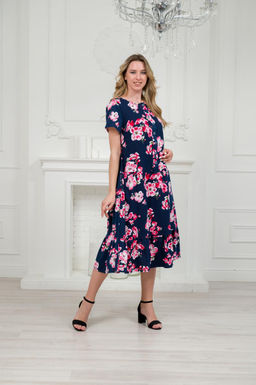 Платье женское из кулирки Кармелита яблоневый цвет - Амадэль фото 5