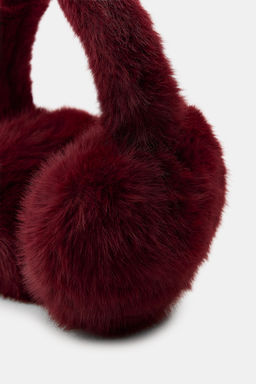 HEART-SHAPED FAUX FUR EARMUFFS - Zara фото 4