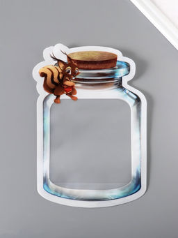 Цена за 3 шт. Пакет для хранения «Стеклянная баночка с пробкой. Белочка», застёжка zip-lock, 17×24.5+7 см