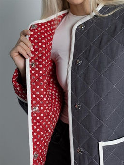 Жакет женский лен 100%, хлопок 100%, льняной утеплитель 100%