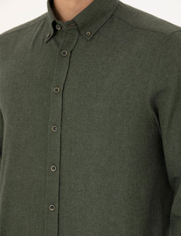 Haki Regular Fit Uzun Kollu G_mlek