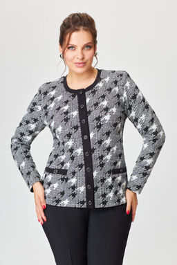 Жакет ДаЛи 333Ф черно-белая гусиная лапка