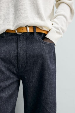 JEANS STRAIGHT FIT ALGOD?N - C??AMO / Azul - Zara фото 7
