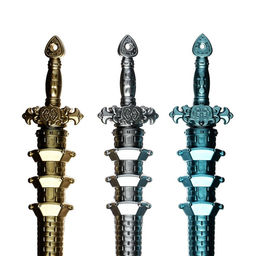 Цена за 12 шт. Ручка - прикол гелевая Рыцарский меч, МИКС - Calligrata фото 4