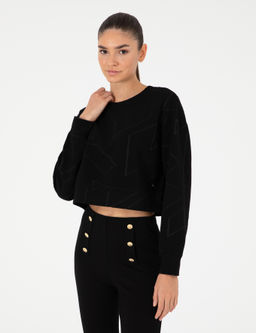 Siyah Oversize Sweatshirt