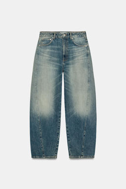 JEANS TRF BAGGY BALLOON TIRO MEDIO / Azul lavado - Zara фото 7