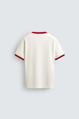 CAMISETA RIB CONTRASTE N?MERO / Crudo / Rojo - Zara фото 8