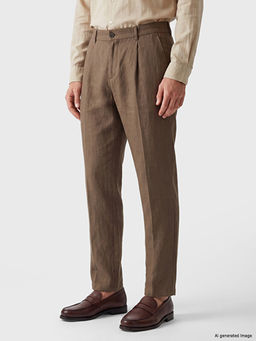 Regular Fit %100 Keten Erkek Pantolon - Waikiki фото 3