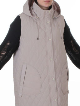 A-606 GRAY/BEIGE Жилет утепленный женский (50 гр. синтепон)