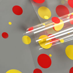 Пленка для цветов «Конфетти» красный+жёлтый 0.7×8.2 м, 40 мкм