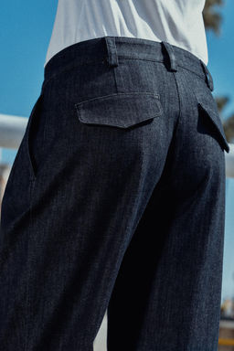 PANTAL?N CHINO BAJO VUELTA / ?ndigo - Zara фото 6