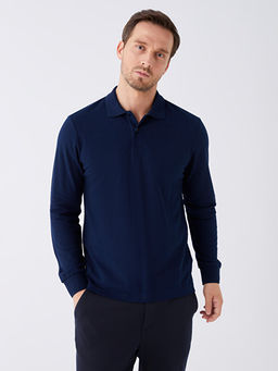 Polo Yaka Uzun Kollu Erkek Sweatshirt