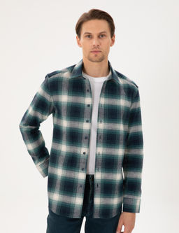 Ye_il Regular Fit Uzun Kollu Oduncu G_mlek - Pierre cardin фото 3