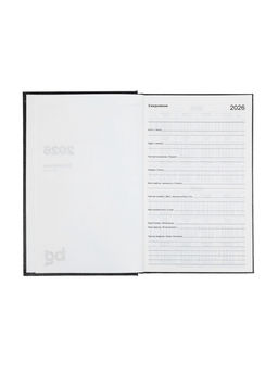 Ежедневник датированный Calligrata, А5, 2026, твёрдая обложка из бумвинила, 168 листов, чёрный