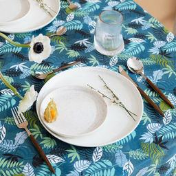 Скатерть Этель Папоротник 110х149 см, 80% хл, 20% пэ, сатин 110 г/м2  фото 3