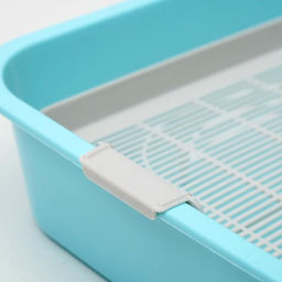 Туалет Мур-мяу для кошек, с сеткой, 33,2 х 25,6 х 7,2 см голубой - Пижон фото 2