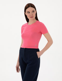 Pembe Regular Fit Crop Ti__rt
