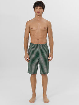 Шорты мужские домашние зеленые в полоску - Mark formelle фото 3