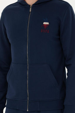 Мужской темно-синий вязаный кардиган - U.s. polo assn фото 6