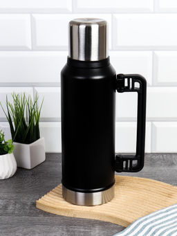Термос 1,2 л со складной ручкой / STB-268 /уп 24/ Черный - ГалеонТрейд фото 2