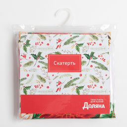 Скатерть новогодняя Доляна Процветания в Новом году 145*180 см, 100% п/э  фото 8