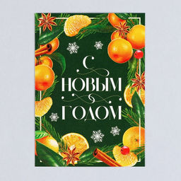Цена за 20 шт. Открытка-мини С Новым годом, 10.5?7.5 см