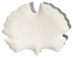 Блюдо-листок гинкго Мадагаскар, белое, 35 х 29 см - Easy life фото 4