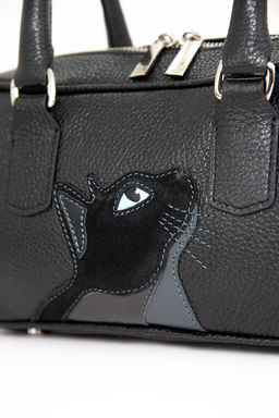 Сумка с аппликацией ДС-609-352 черный - Protege фото 4