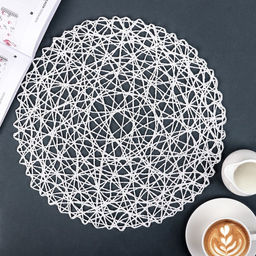 Цена за 12 шт. Салфетка сервировочная на стол Доляна Одуванчик, 3838 см, цвет белый