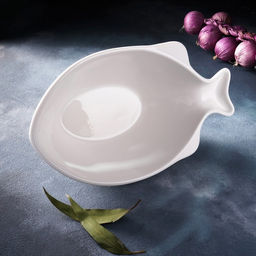 Салатник Magistro «Рыбка», 2 л, 31×17×10.5 см, фарфор, белый