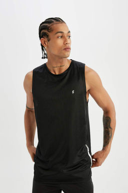 DeFactoFit Slim Fit майка из плотной ткани с круглым вырезом и принтом  фото 5